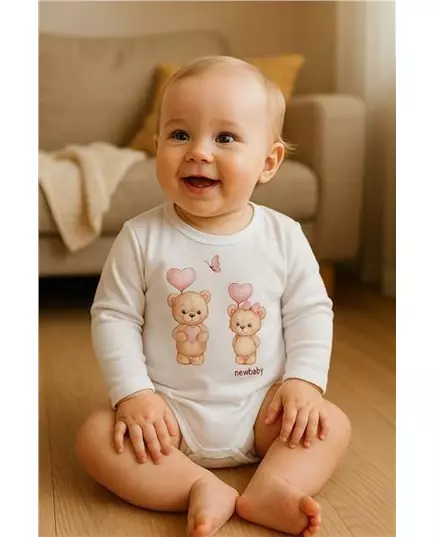 Baby Romper - Katoen - Lange Mouwen - New Baby Love Bears