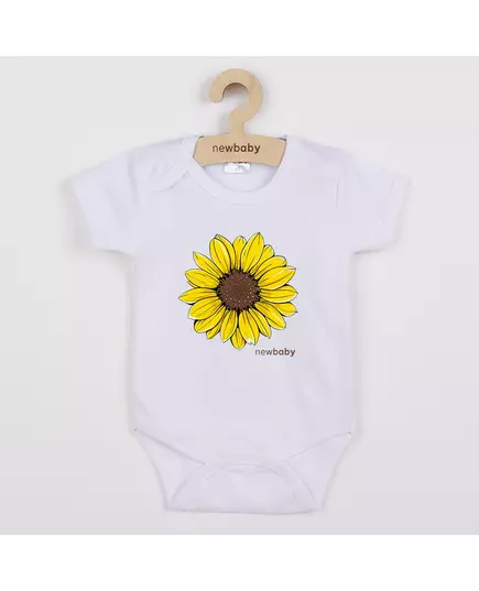 Baby Rompertje - Korte Mouwen - Zonnebloemprint - 100% Katoen
