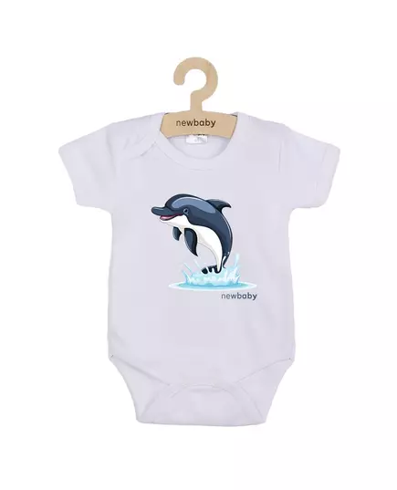 Baby Bodysuit - Jumping Dolphin Print - Korte Mouwen - 100% katoen