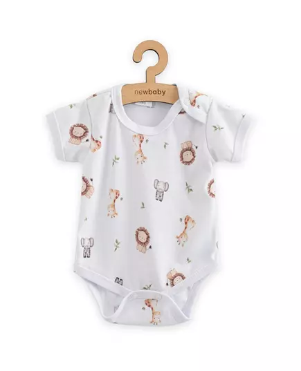 Baby Bodysuit - Korte Mouwen - Safari Dieren - 100% Katoen