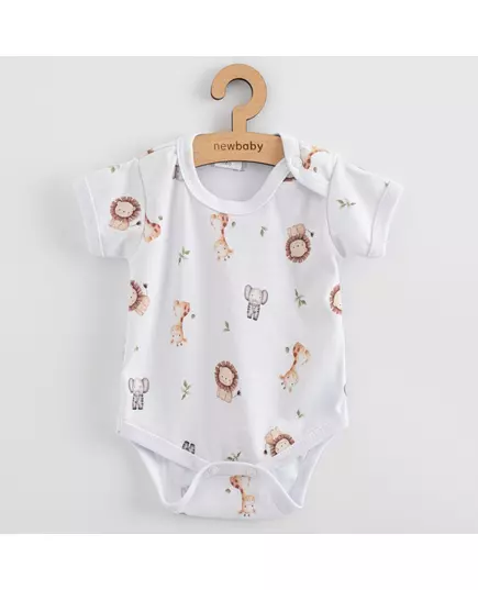 Babyromper - Korte Mouwen - Safari Dieren - 100% Katoen