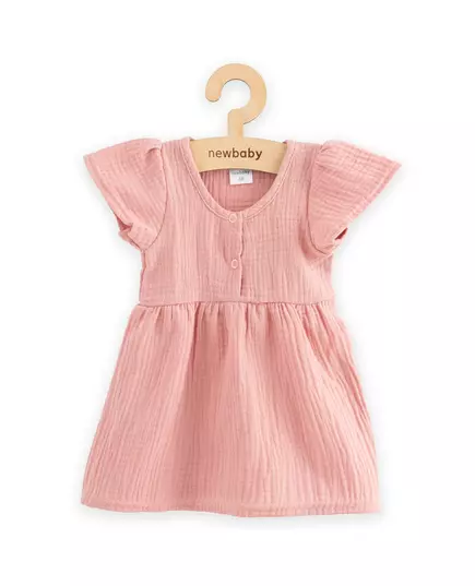 Baby kleding - Katoen jurk - Korte mouwen - Roze - Kinderen
