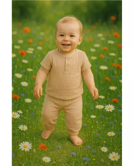 Kleding - Baby katoen set - T-shirt en broek - 100% katoen