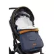 Navy fleece romperzak voor wandelwagen