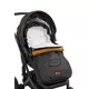Zwart polar fleece romperzak voor wandelwagen