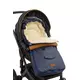 Navyblauwe wol romperzak voor kinderwagen