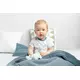 Gebreide wiegenset muslin-blauw