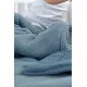 Gebreide wiegenset muslin-blauw
