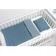 Gebreide wiegenset muslin-blauw