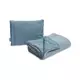Gebreide wiegenset muslin-blauw