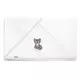 Witte Wolf Baddoek Kap 100x100 cm