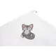 Witte Wolf Baddoek Kap 100x100 cm
