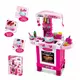 Roze en Witte Speelgoedkeuken met Theeset en Gereedschap
