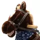 Schommelpaard Pluchen Bruin met Sterren - Houten Basis