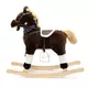 Schommelpaard Pluchen Bruin met Sterren - Houten Basis