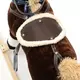 Schommelpaard Pluchen Bruin met Sterren - Houten Basis