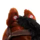 Schommelpaard Bruin-Wit Pluche met Zadel en Teugels