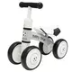 Loopfiets Wit en grijs - Peuterfiets met Voetbal Design