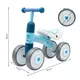 Loopfiets Wit en grijs - Peuterfiets met Voetbal Design