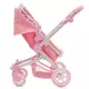 Roze 2-in-1 Poppenwagen met Verstelbare Kap