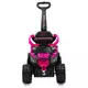 Kinderauto Quad Zwart Roze met Duwstang
