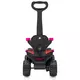 Kinderauto Quad Zwart Roze met Duwstang