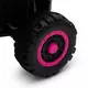 Kinderauto Quad Zwart Roze met Duwstang