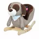 Hobbelpaard Hond Grijs-bruin met Melodie - Speelgoed