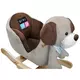 Hobbelpaard Hond Grijs-bruin met Melodie - Speelgoed