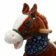Hobbelpaard Pluche Bruin met Witte Bles en Zadel