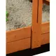 Houten zandbak met luifel - 120x120 cm - Geel en wit