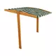 Houten zandbak 120x120 cm Groen/Wit met luifel - Buiten