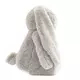 Lichtgrijs pluche konijn - Zachte knuffel voor baby