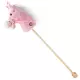 Rosie Pluche Roze Stokpaard met Wielen en Geluid