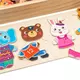 Montessori Houten Dierenpuzzel - Kleurrijk Speelgoed