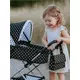 2-in-1 Kinderwagen voor Poppen - Retro zwart-wit