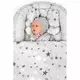 Luxe Babynestje Sterrenpatroon Grijs met Dekentje