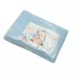 Baby fleece deken 100x75 cm met blauwe sterren