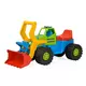 Loopauto graafmachine - blauw bouwvoertuig 74 cm