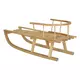 Houten slee 90 cm met rugleuning en trekkoord - beuken