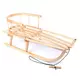 Houten slee 90 cm met rugleuning en trekkoord - beuken