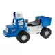 Politie loopauto met bellenblaas - 70 cm blauw