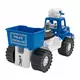 Politie loopauto met bellenblaas - 70 cm blauw