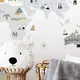 Grijze muursticker wereldkaart 150 x 90 cm - educatief