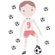 Voetballer muurstickers - 85 x 60 cm - kinderkamer