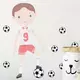 Voetballer muurstickers - 85 x 60 cm - kinderkamer