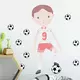 Voetballer muurstickers - 85 x 60 cm - kinderkamer