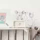Muizenfamilie muursticker - 80 x 50 cm - pastelkleuren