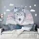 Wolf muurstickers - 90 x 70 cm - Kinderkamer decoratie