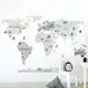 Wereldkaart muurstickers S - 90 x 60 cm - educatief